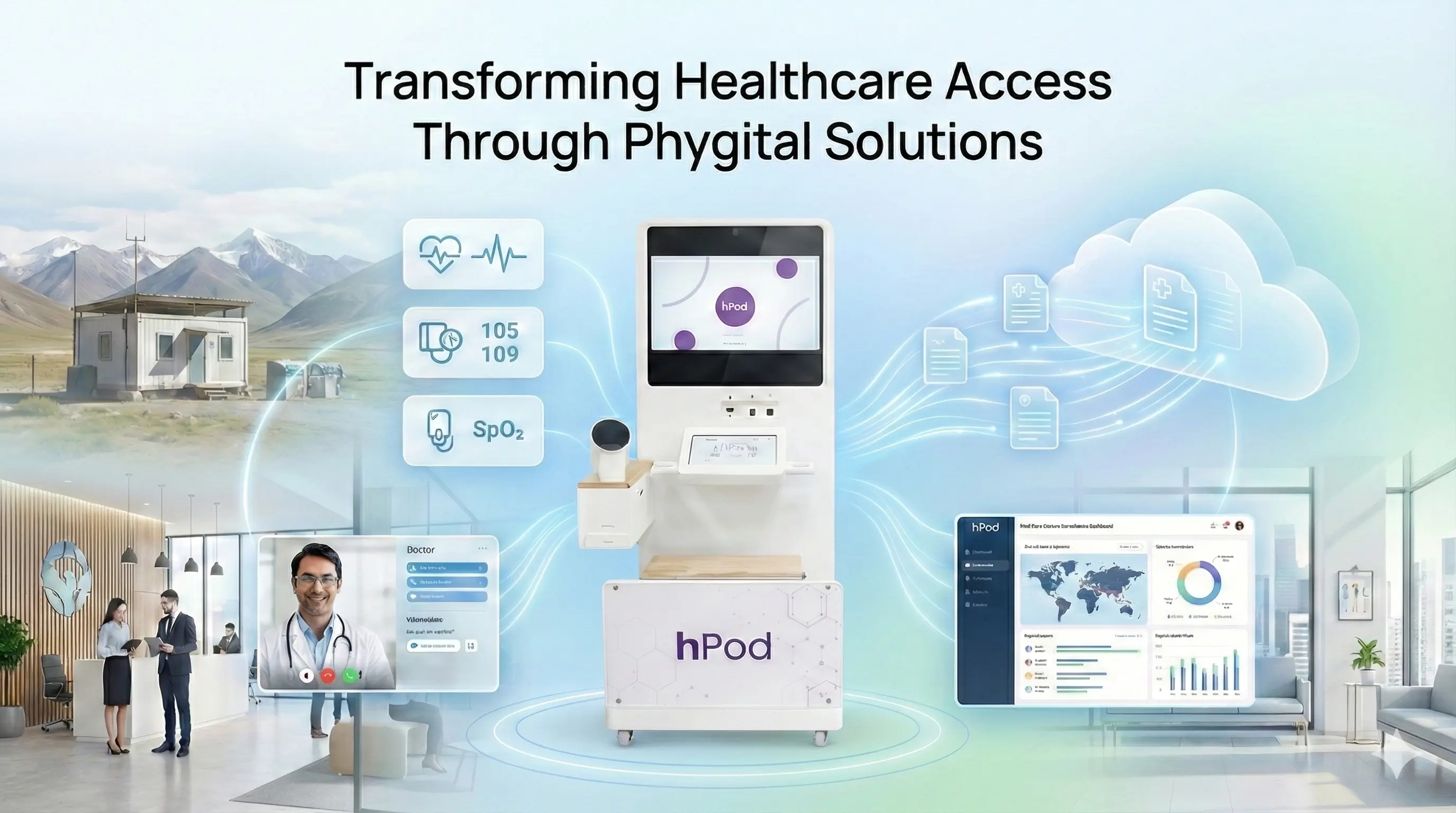 hPod Health Kiosk in use